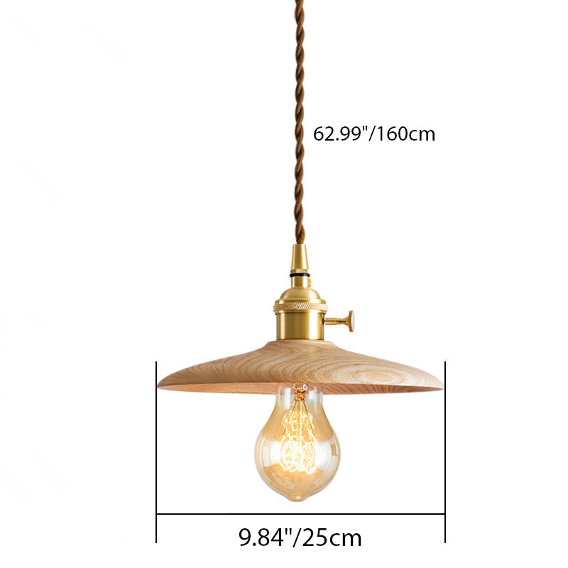 Retro Contemporary Brass Pendant Light