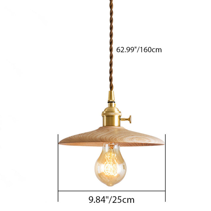 Retro Contemporary Brass Pendant Light