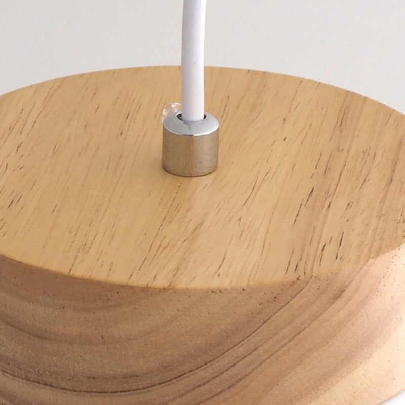 Minimalist Cylinder Wood Pendant Light