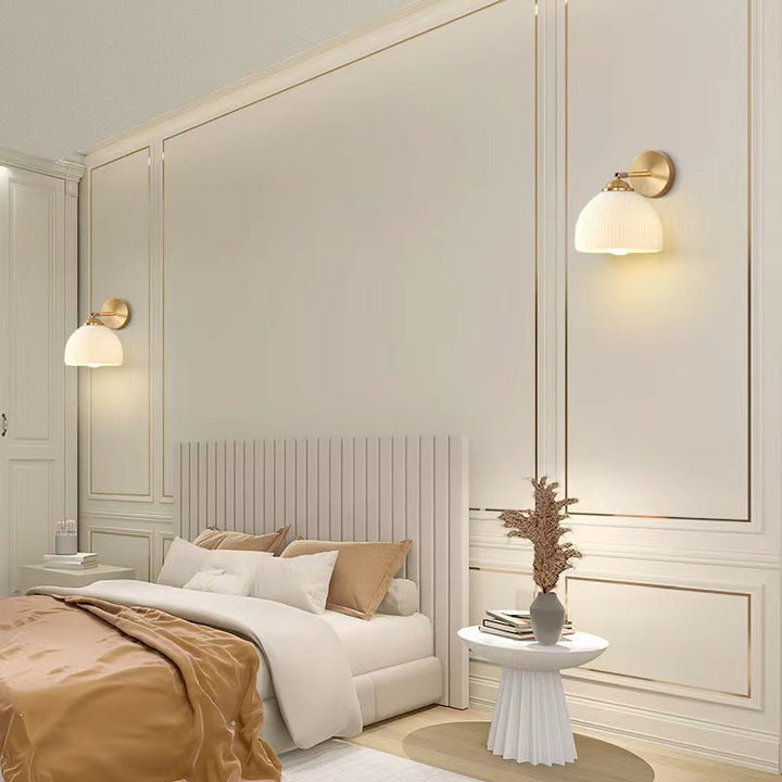 Traditional Dome Glass Rotatable Wall Sconce
