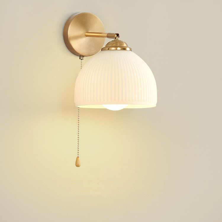 Traditional Dome Glass Rotatable Wall Sconce