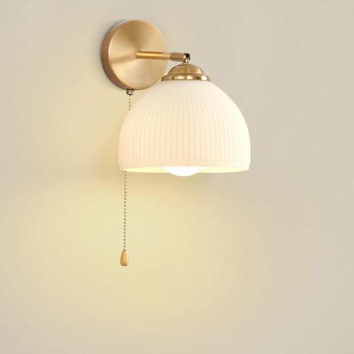 Traditional Dome Glass Rotatable Wall Sconce