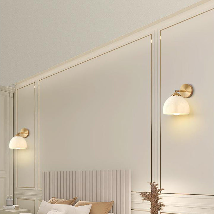 Traditional Dome Glass Rotatable Wall Sconce