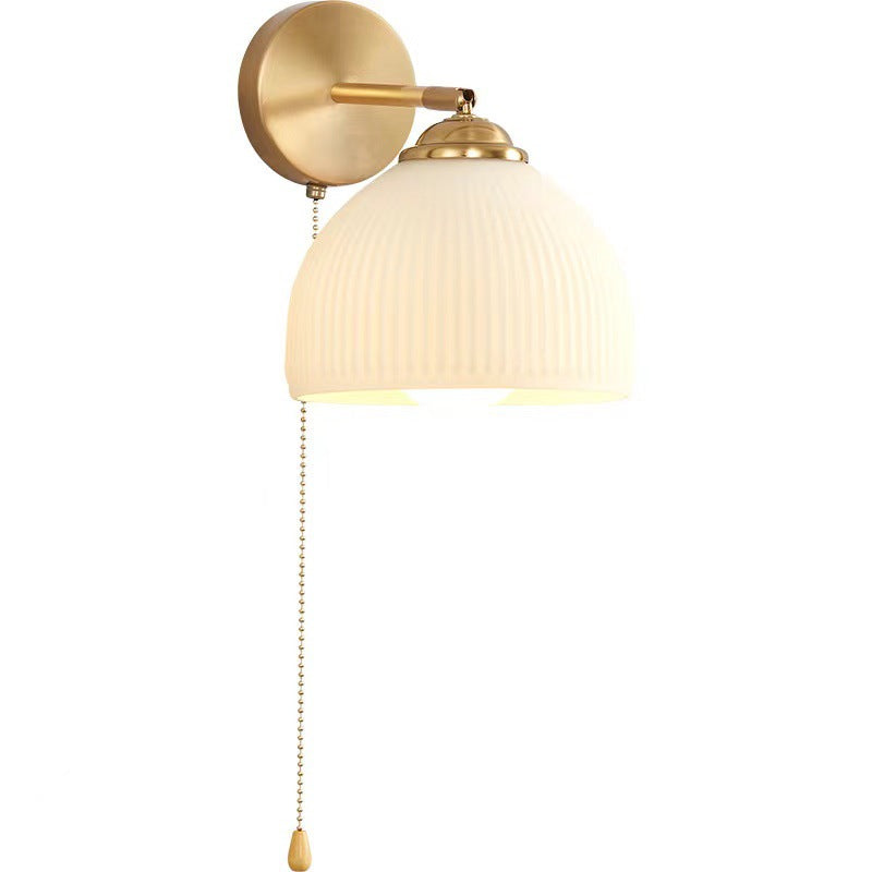 Traditional Dome Glass Rotatable Wall Sconce