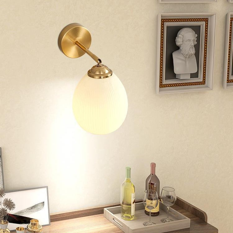 Traditional Dome Glass Rotatable Wall Sconce