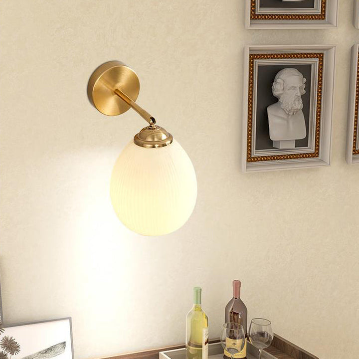 Traditional Dome Glass Rotatable Wall Sconce
