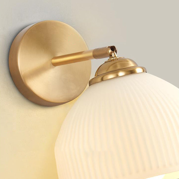 Traditional Dome Glass Rotatable Wall Sconce