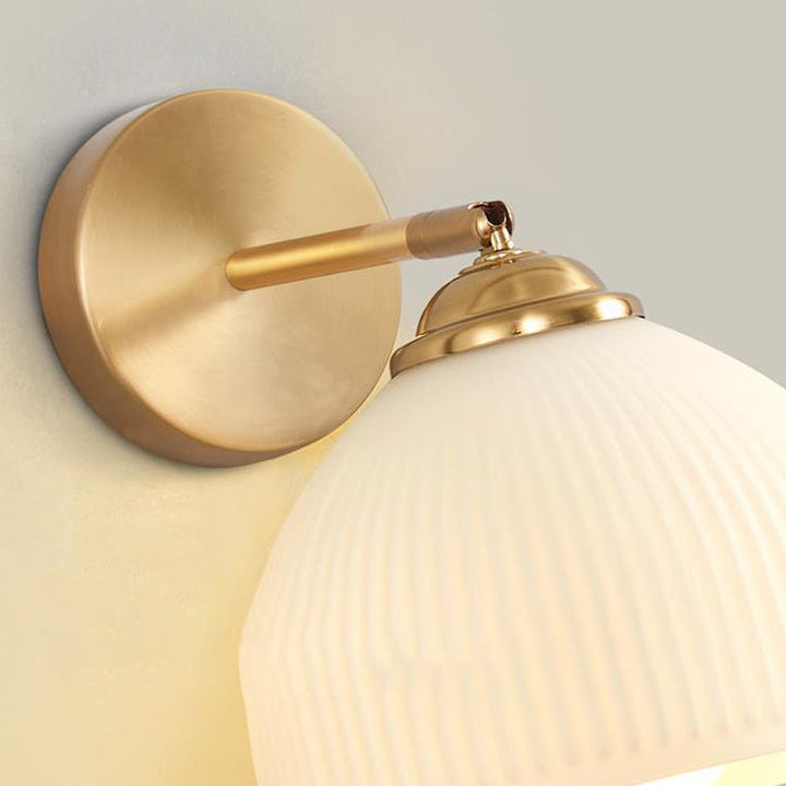 Traditional Dome Glass Rotatable Wall Sconce