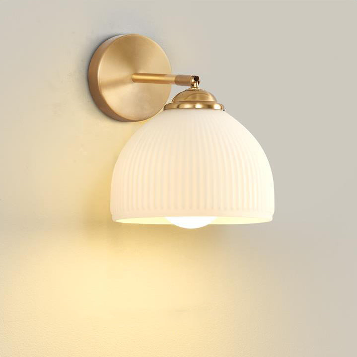 Traditional Dome Glass Rotatable Wall Sconce