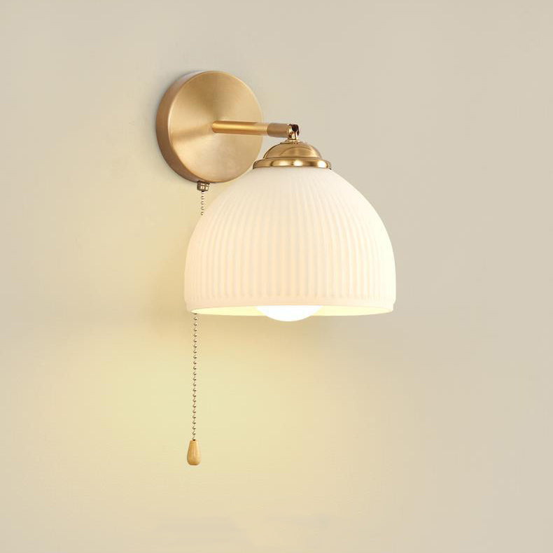 Traditional Dome Glass Rotatable Wall Sconce