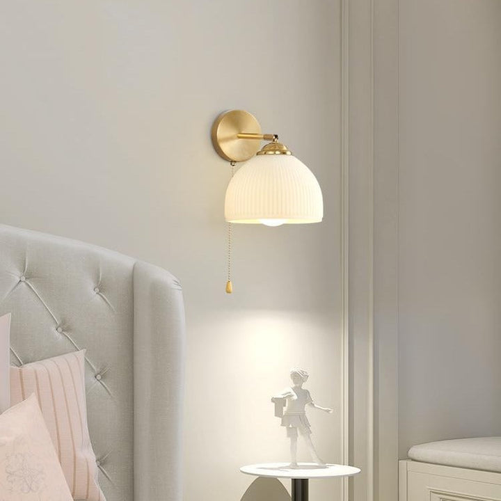 Traditional Dome Glass Rotatable Wall Sconce