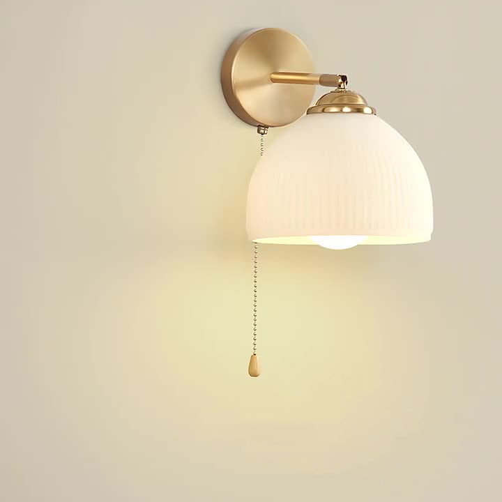Traditional Dome Glass Rotatable Wall Sconce