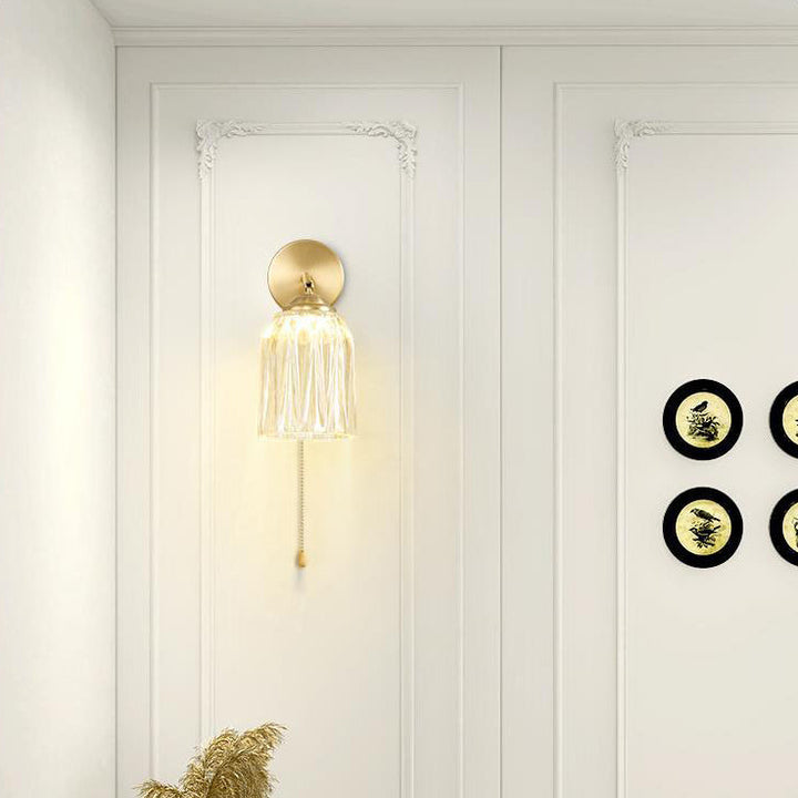 Traditional Dome Glass Rotatable Wall Sconce