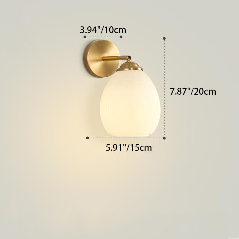 Traditional Dome Glass Rotatable Wall Sconce