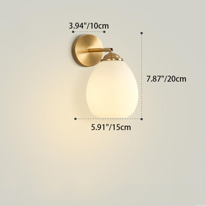Traditional Dome Glass Rotatable Wall Sconce