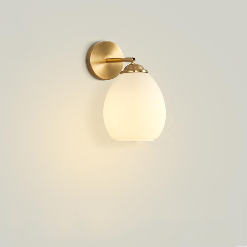 Traditional Dome Glass Rotatable Wall Sconce