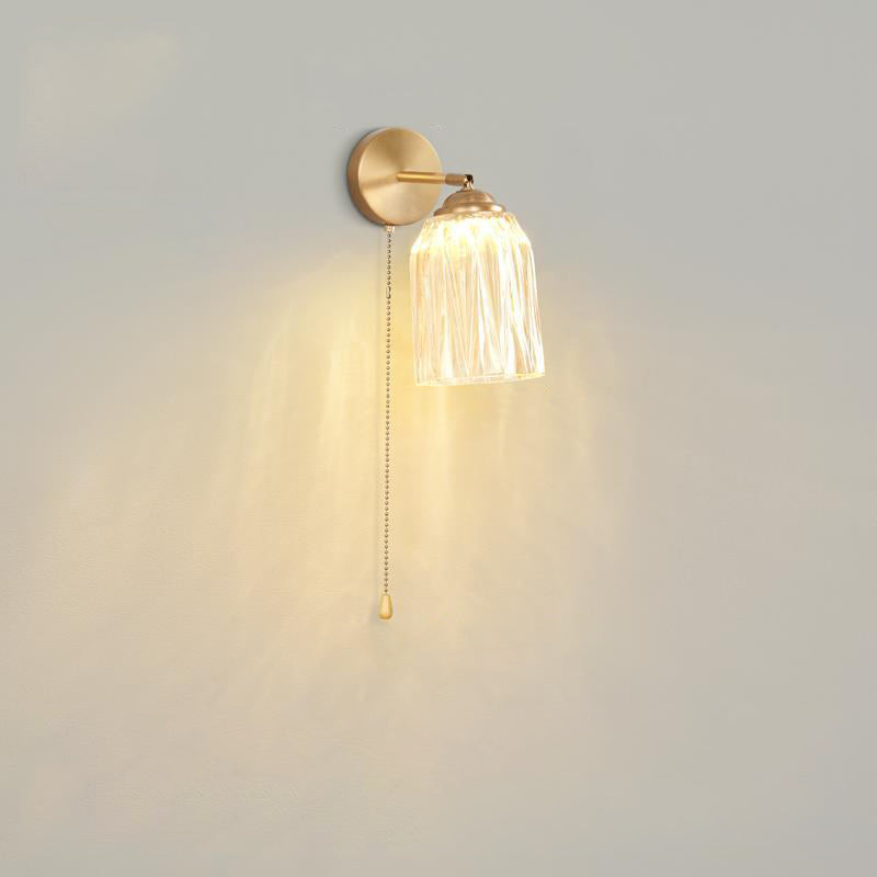 Traditional Dome Glass Rotatable Wall Sconce