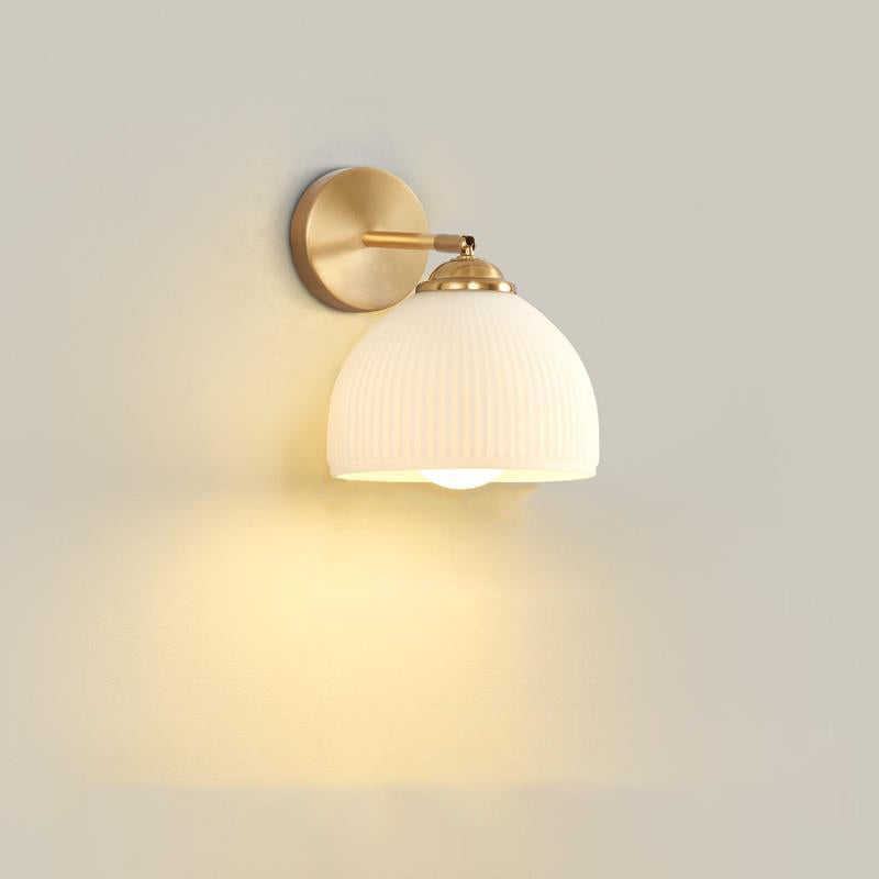 Traditional Dome Glass Rotatable Wall Sconce