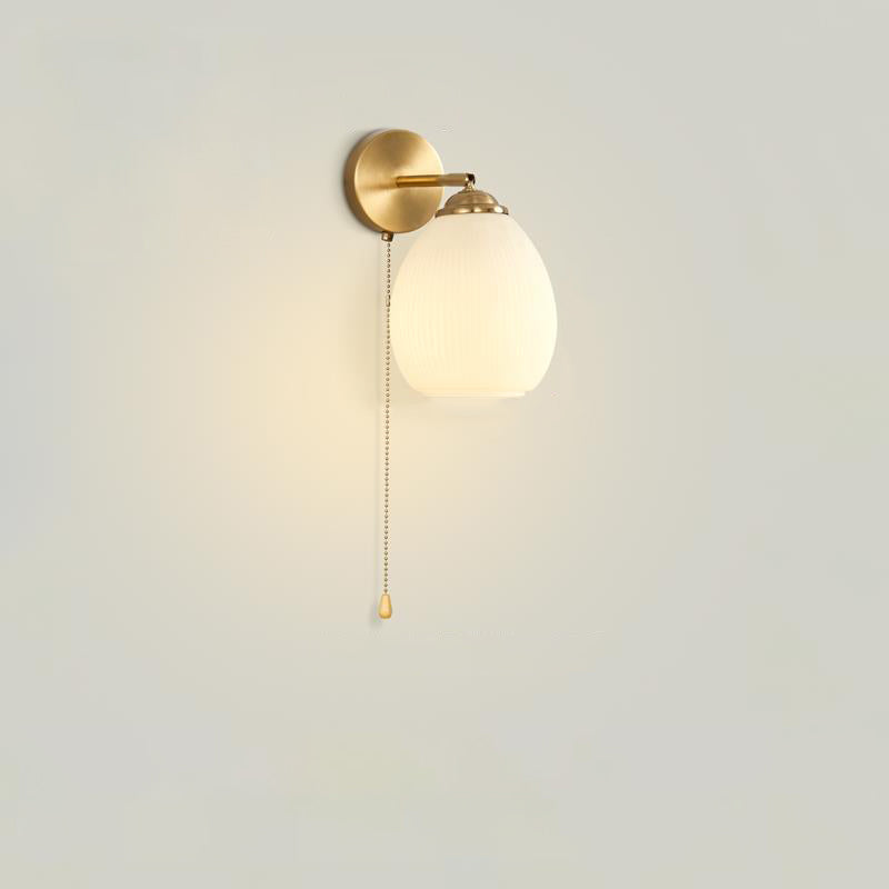 Traditional Dome Glass Rotatable Wall Sconce