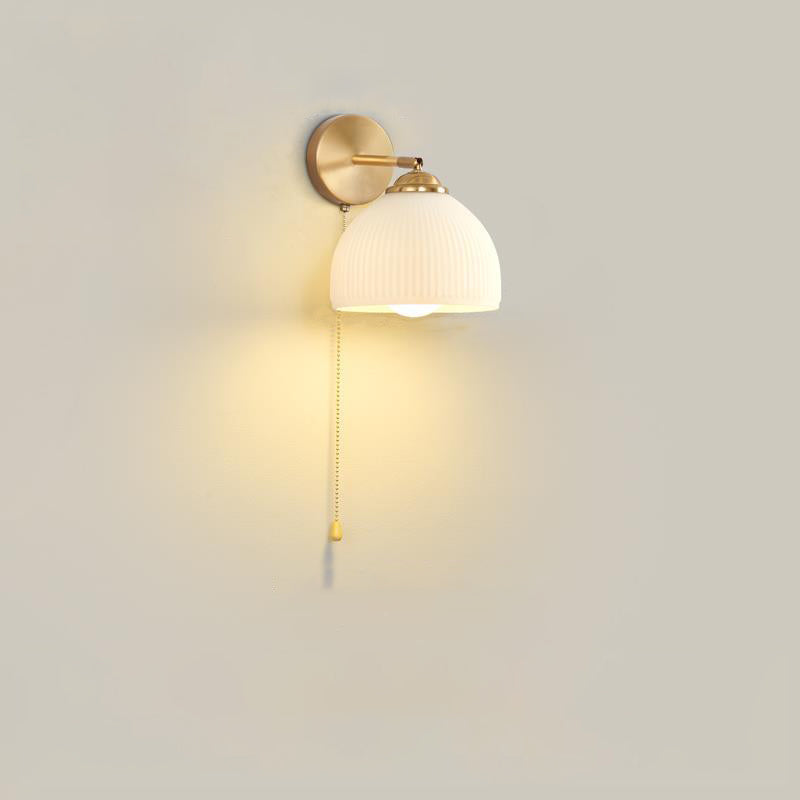 Traditional Dome Glass Rotatable Wall Sconce