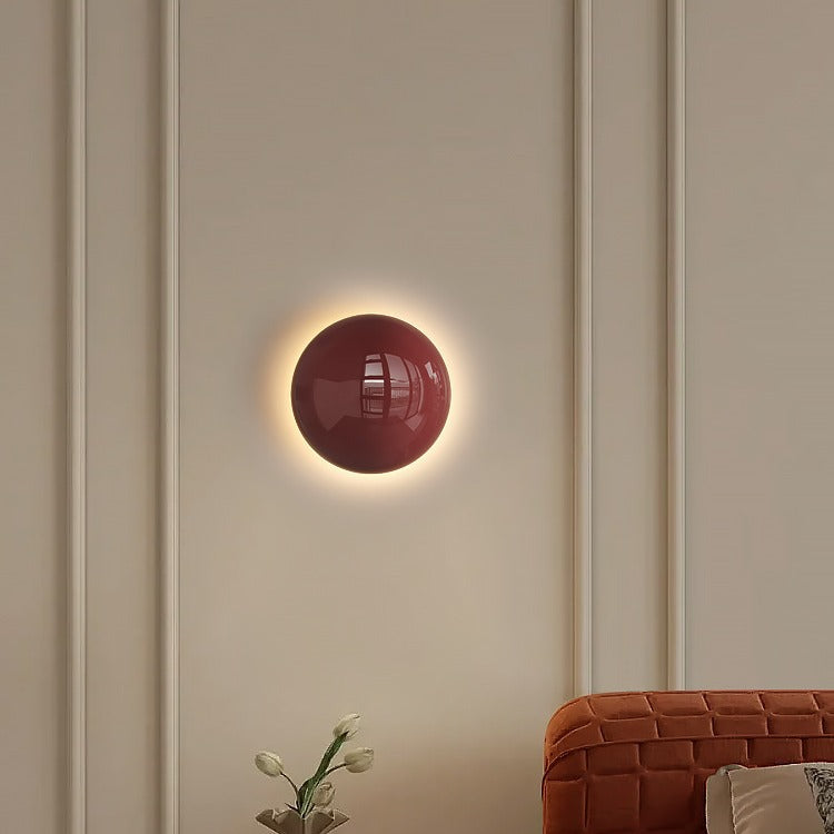 Ambiance Minimalist Round Iron LED Wall Sconce