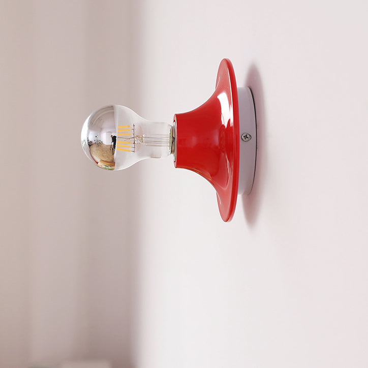 Modern Mid-Century UFO Shape Iron 1-Light Wall Sconce Lamp For Bedroom