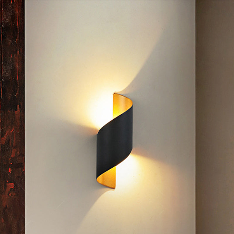 Minimalist Spiral Aluminum Waterproof LED Wall Sconce