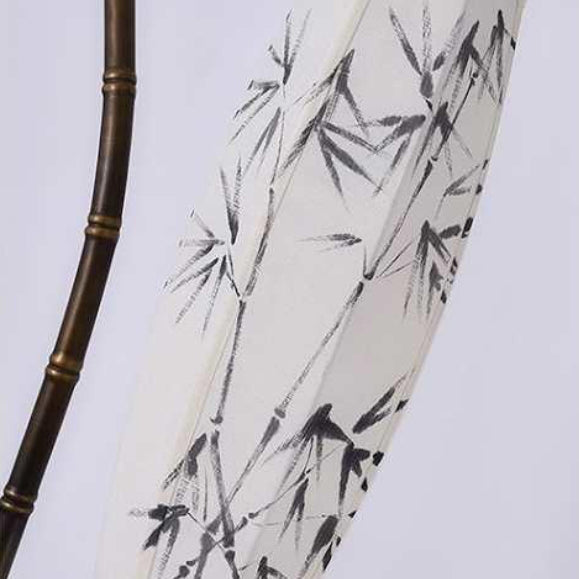Traditional Arc Bamboo Floor Lamp