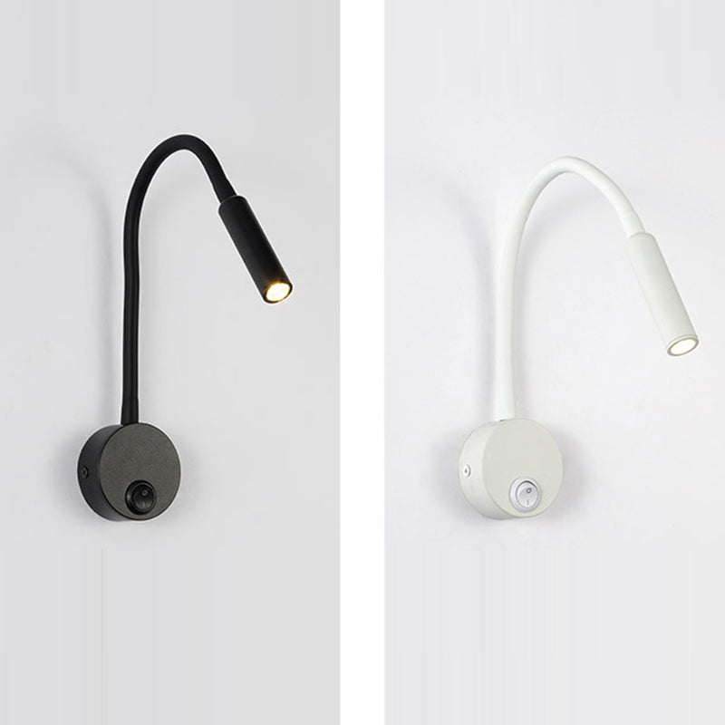 Minimalist Round Iron LED Reading Wall Light