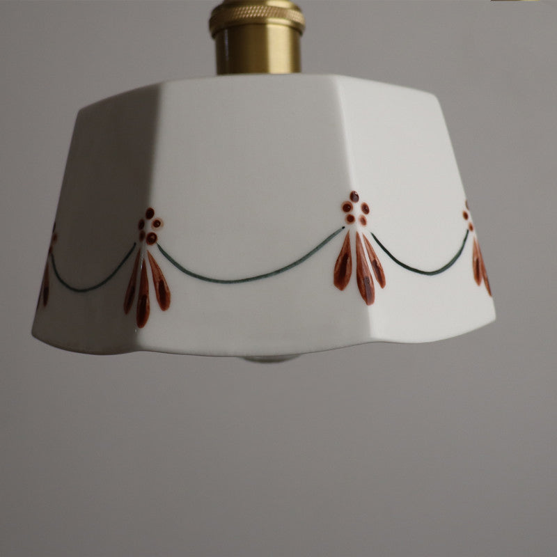 Traditional Round Ceramic Pendant Light
