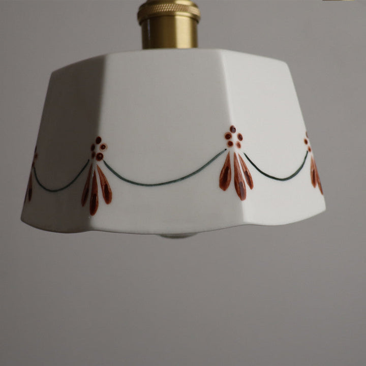 Traditional Round Ceramic Pendant Light