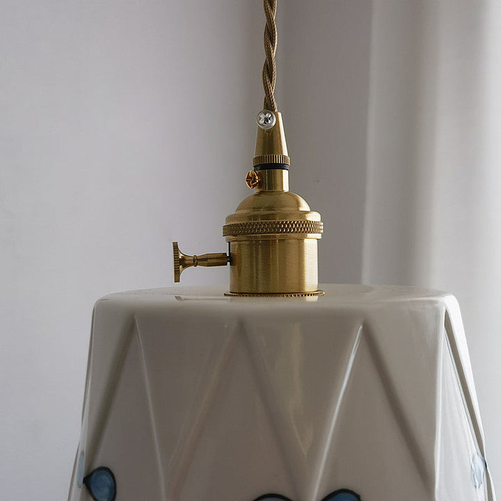 Traditional Round Ceramic Pendant Light