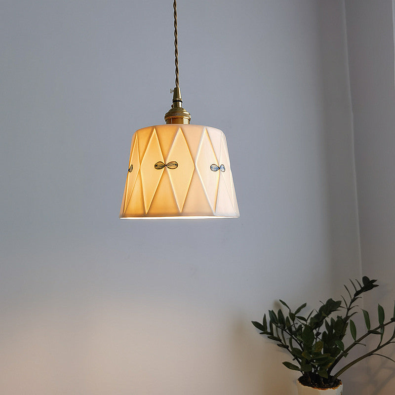 Traditional Round Ceramic Pendant Light