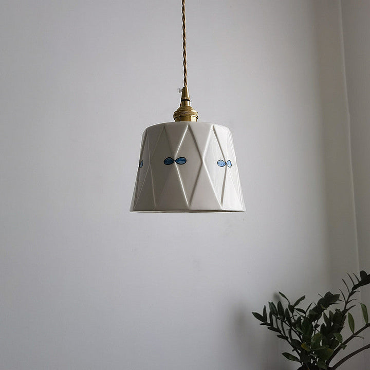 Traditional Round Ceramic Pendant Light