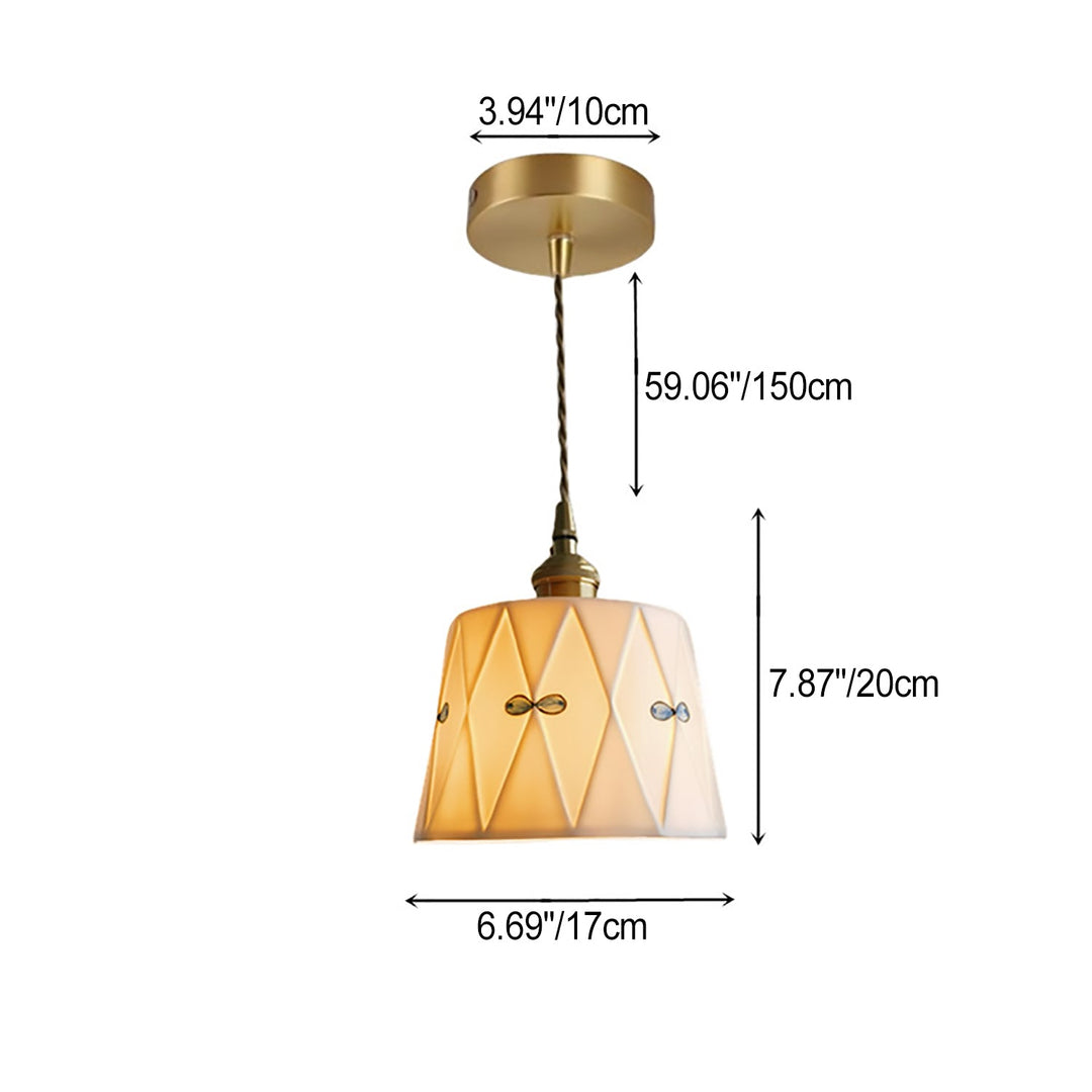 Traditional Round Ceramic Pendant Light