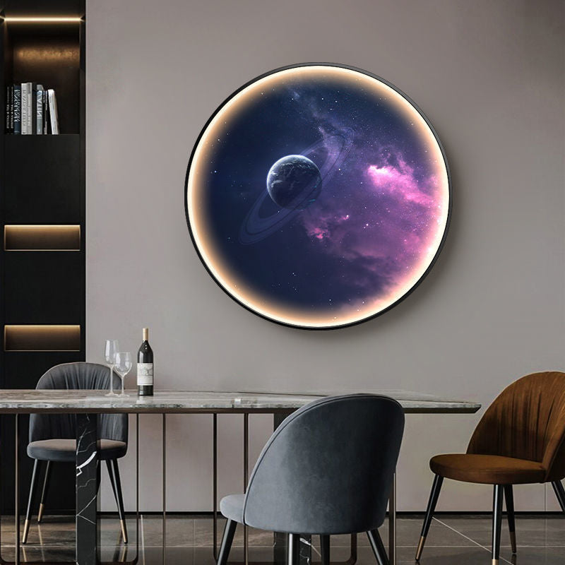 Contemporary Round Aluminum LED Wall Sconce