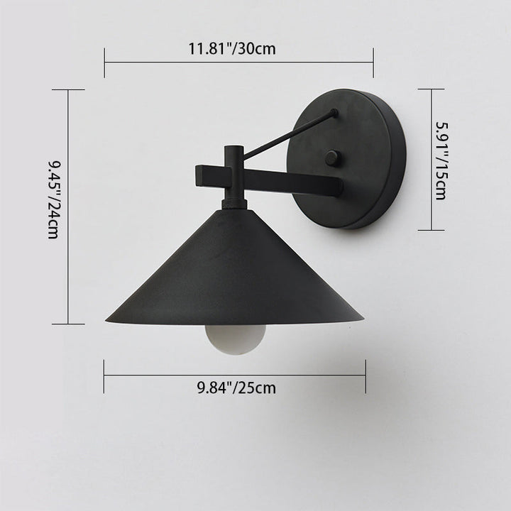 Contemporary Geometric Iron Waterproof Outdoor Wall Light