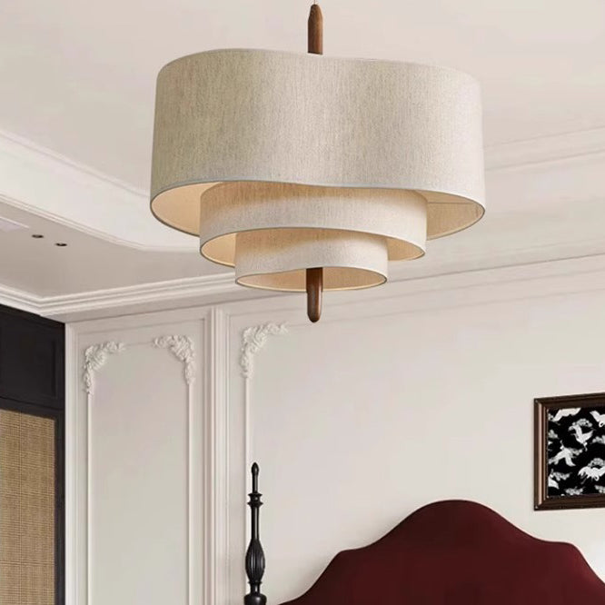Traditional Solid Wood 3-Light Pendant Light