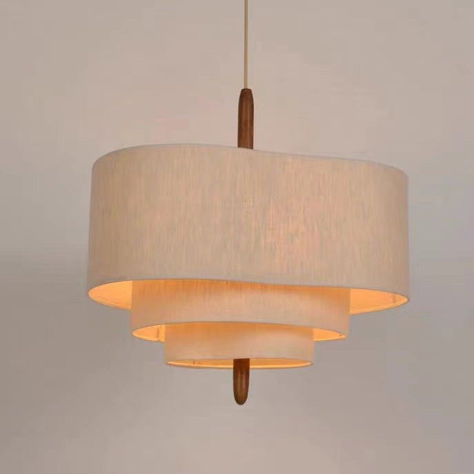 Traditional Solid Wood 3-Light Pendant Light