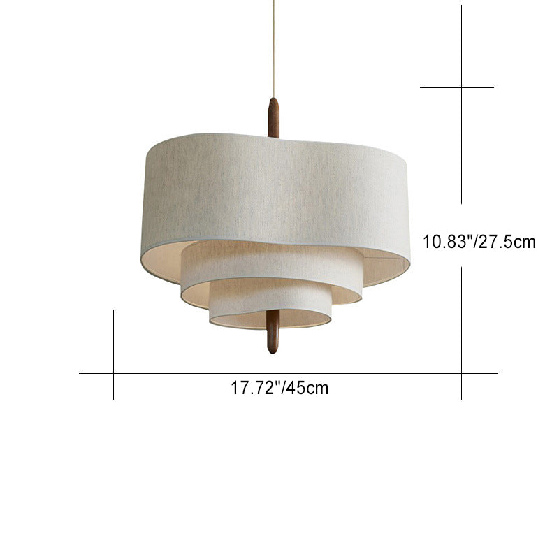 Traditional Solid Wood 3-Light Pendant Light
