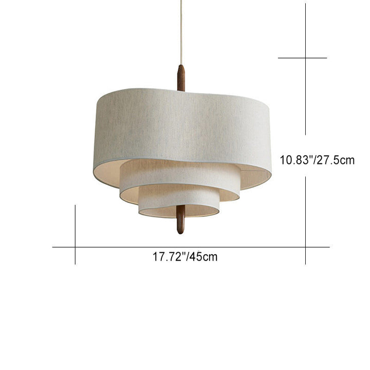 Traditional Solid Wood 3-Light Pendant Light