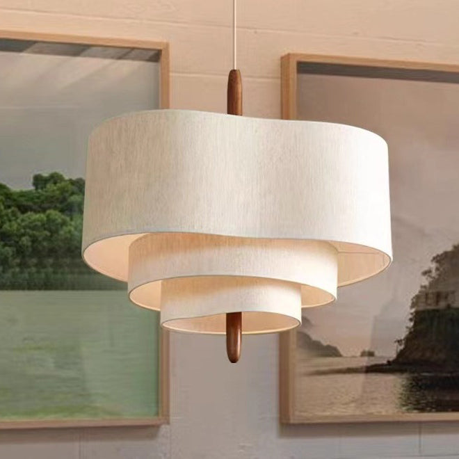 Traditional Solid Wood 3-Light Pendant Light