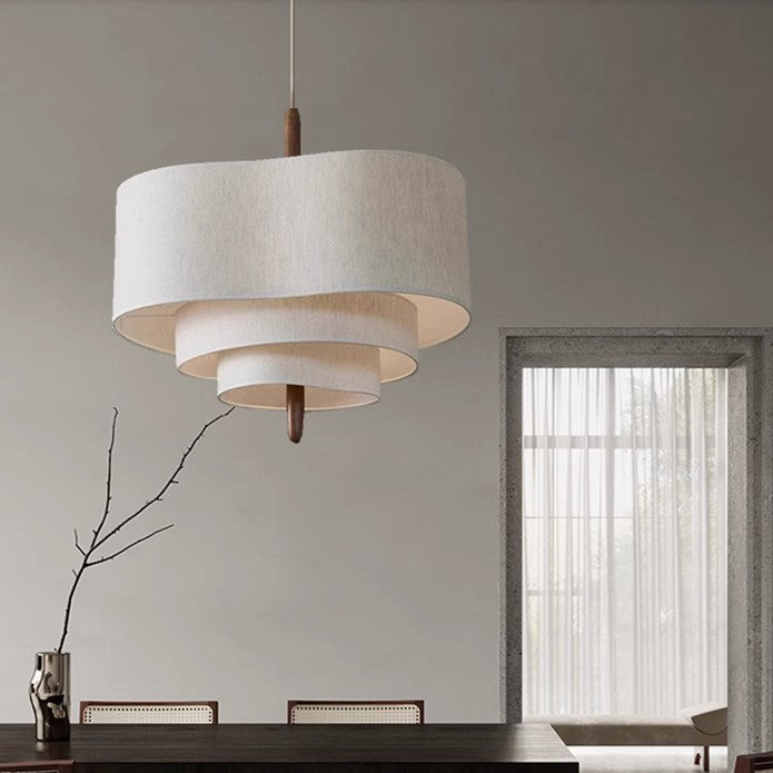 Traditional Solid Wood 3-Light Pendant Light
