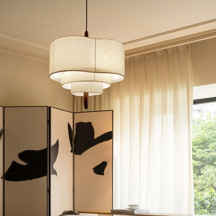 Traditional Solid Wood 3-Light Pendant Light