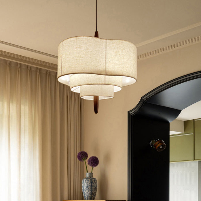 Traditional Solid Wood 3-Light Pendant Light