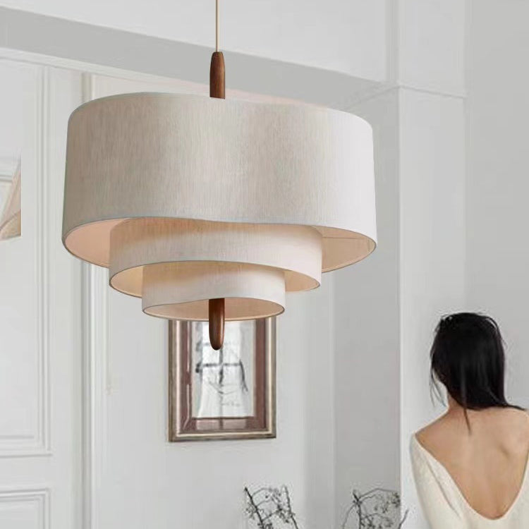 Traditional Solid Wood 3-Light Pendant Light
