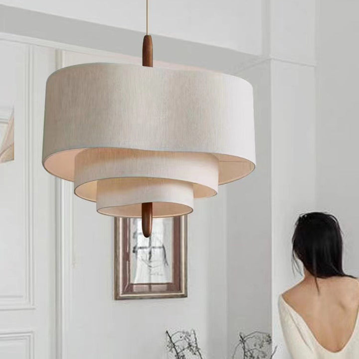 Traditional Solid Wood 3-Light Pendant Light