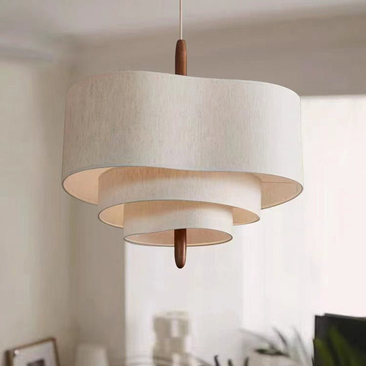 Traditional Solid Wood 3-Light Pendant Light