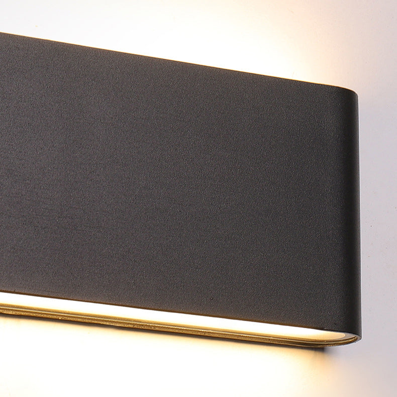 Modern Minimalist Waterproof Rectangle Aluminum LED Outdoor Wall Sconce Lamp For Outdoor Patio