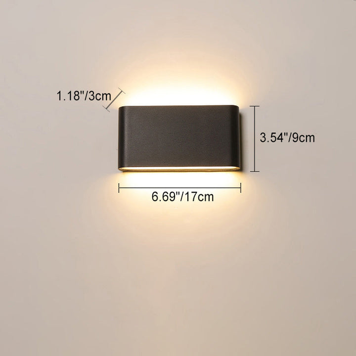 Patio Minimalist Aluminum Waterproof LED Outdoor Wall Light